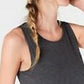Ideology Women's Mesh-Hem Tank Top Dark Gray Size X-Small