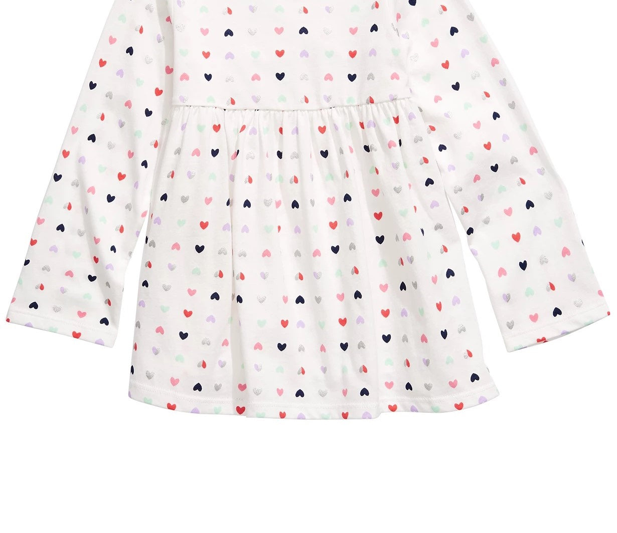 First Impressions Toddler Girls Heart-Print Cotton Tunic White Size 4T REG