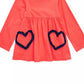 First Impressions Toddler Girls Cotton Long-Sleeve Heart Tunic Orange Size 4T