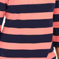 Charter Club Women's Grommet Trim Striped Top Red Size Medium
