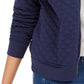 Charter Club Women's Textured Knit Bomber Jacket Blue Size X-Small