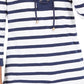 Charter Club Women's Cotton Lace Up Grommet Neck Tunic Blue Size Large