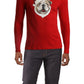 Club Room Men's Santa Bulldog Holiday Party Christmas Top Red Size X-Large
