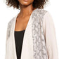 INC International Concepts Women's Printed Moleskin Topper White Size Medium