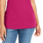 Karen Scott Women's Cotton Tank Top Red Size Large