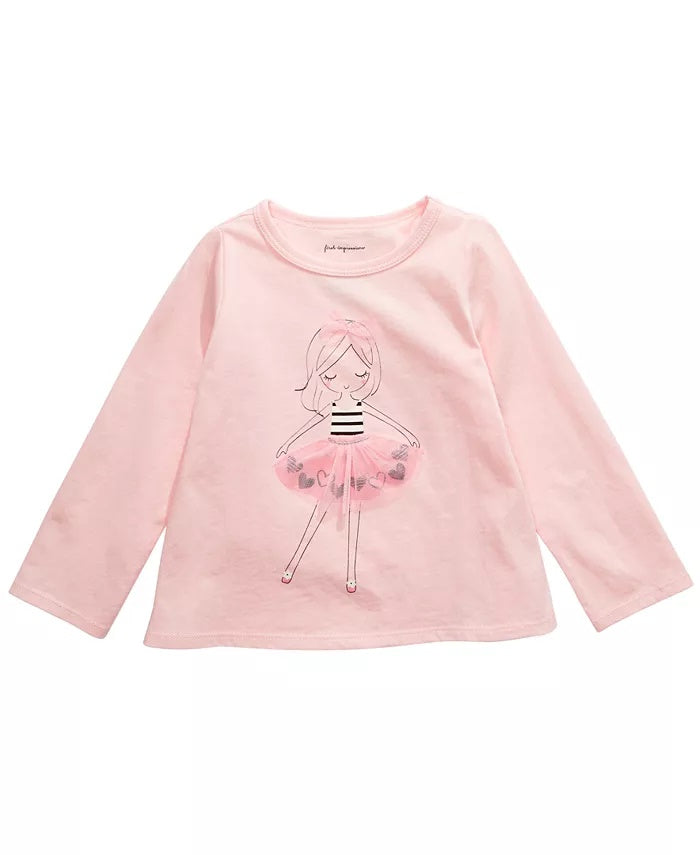 First Impressions Baby Girls Tutu Girl T-Shirt Pink Size 12M