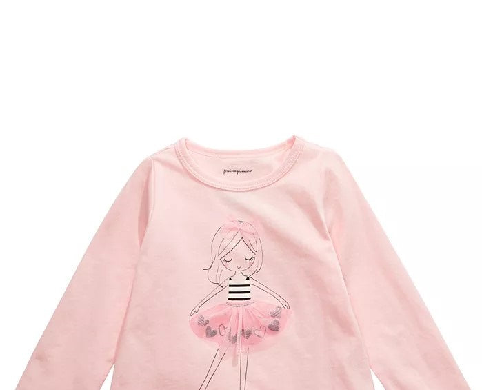 First Impressions Baby Girls Tutu Girl T-Shirt Pink Size 12M