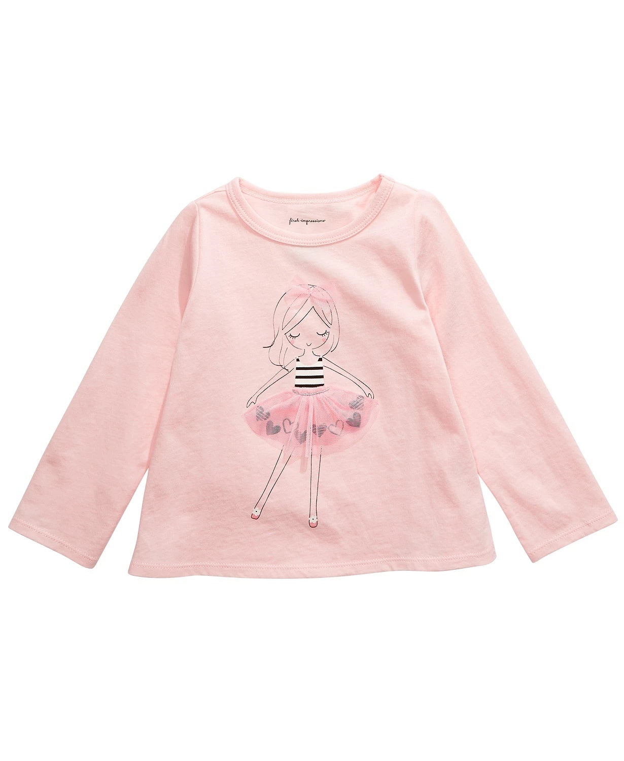 First Impressions Baby Girl's Tutu Girl T-Shirt Pink Size 24 Months