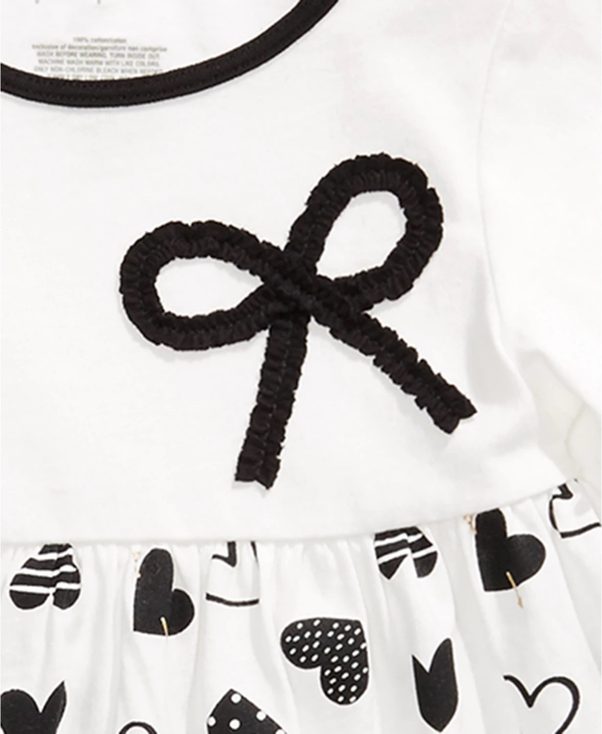 First Impressions Toddler Girls Cotton Bow Heart Tunic White Size 3T