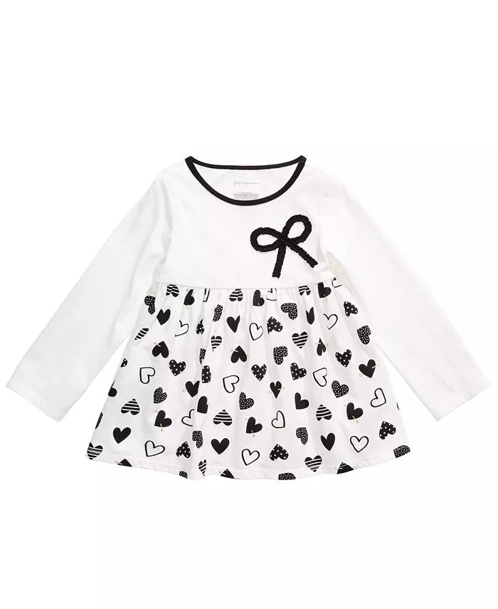 First Impressions Toddler Girls Cotton Bow Heart Tunic White Size 4T
