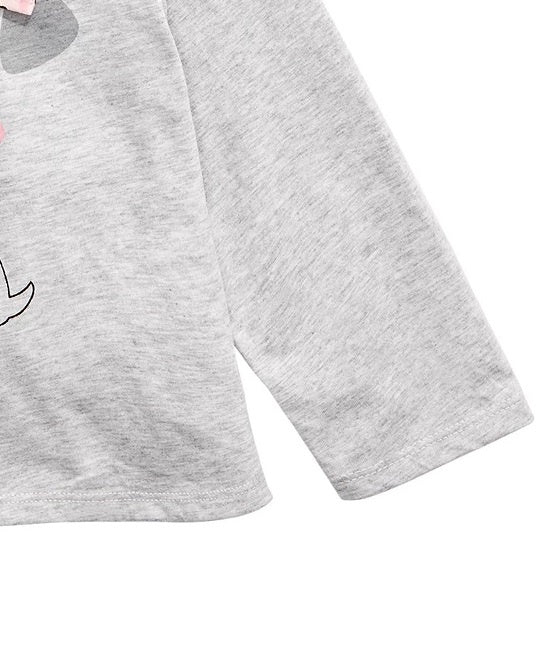 First Impressions Baby Girl's Dog Bow T-Shirt Gray Size 18 Months