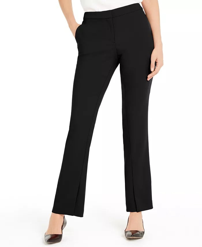 Alfani Women's Slit Hem Boot Cut Pants Black Size 4
