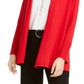Alfani Women's Snap-Sleeve Open Cardigan  Red Size Small