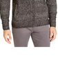 Tasso Elba Men's Full-Zip Marled Sweater Black Size Small