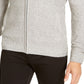 Tasso Elba Men's Full Zip Marled Sweater Grey Size Medium