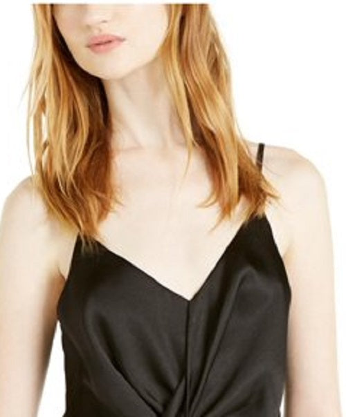 INC International Concepts Women's Solid Twist-Front Cami Top Black Size Large
