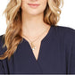 Style & Co Women's Split Neck Top Navy Size Small