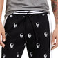 INC International Concepts Men's Skull Jogger Pants Black Size Large
