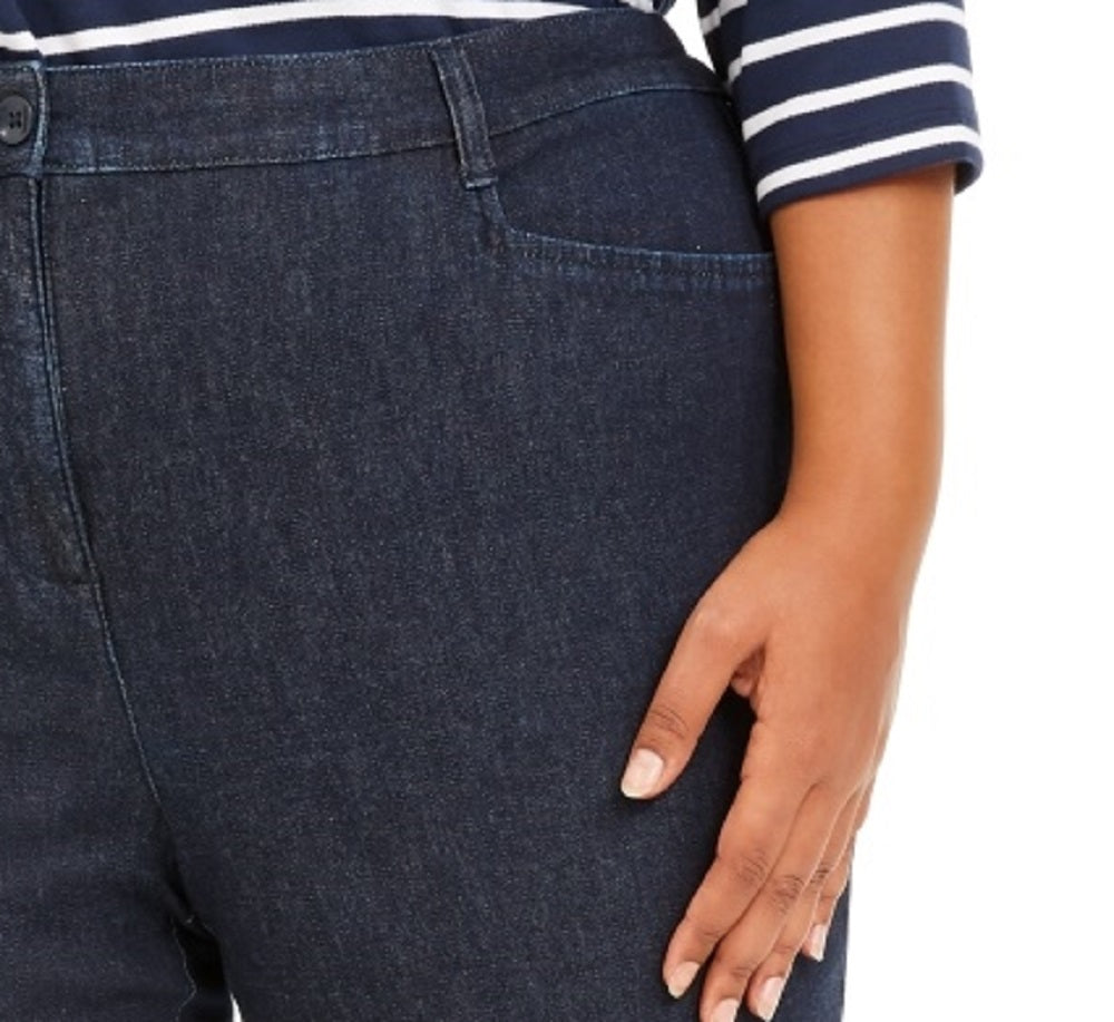 Karen Scott Women;s Plus Size Denim Capri Pants  Blue Size Petite Small