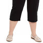 Karen Scott Women's Stretch Tummy Control Capri Pants Black Size 18W