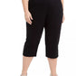 Karen Scott Women's Plus Stretch Tummy Control Capri Pants Black Size 20W