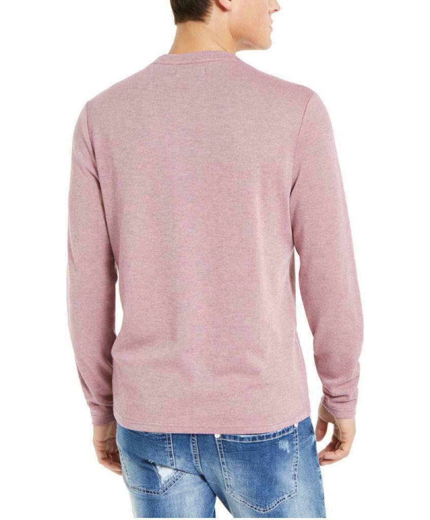 INC International Concepts Men's Radar Long Sleeve Henley Pink Size X-Small