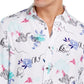 INC International Concepts Men's Shirt Tropical Print Sketch White Size Small