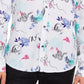 INC International Concepts Men's Shirt Tropical Print Sketch White Size Small