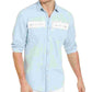 INC International Concepts Men's Light Blue Collared Dress Shirt Blue Size X-Small