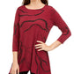 Alfani Women's Printed Swing Top Red Size Petite Medium