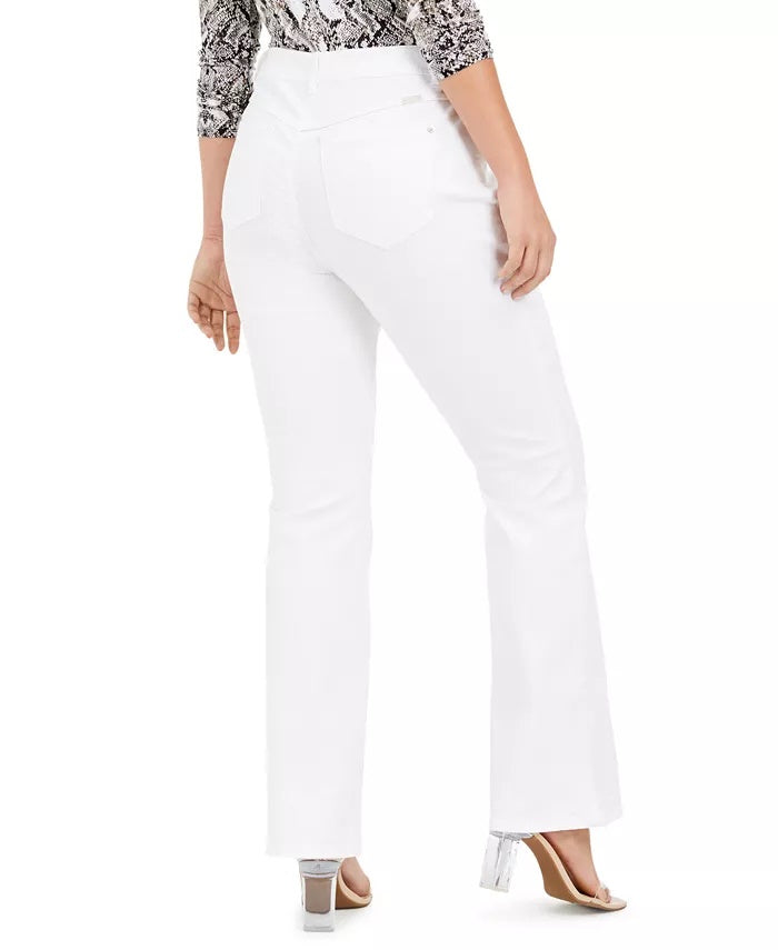 INC International Concepts Women's Curvy Bootcut Jeans Natural Size 6
