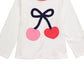 First Impressions Toddler Girls Cotton Long-Sleeve Cherry T-Shirt White Size 3T