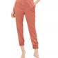 Bar III Women's Satin Jogger Pants Brown Size Medium