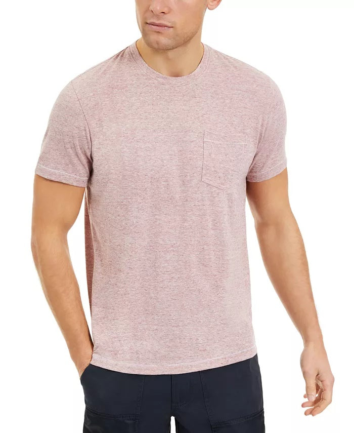 Sun + Stone Men's Heathered Pocket T-Shirt Red Size Large