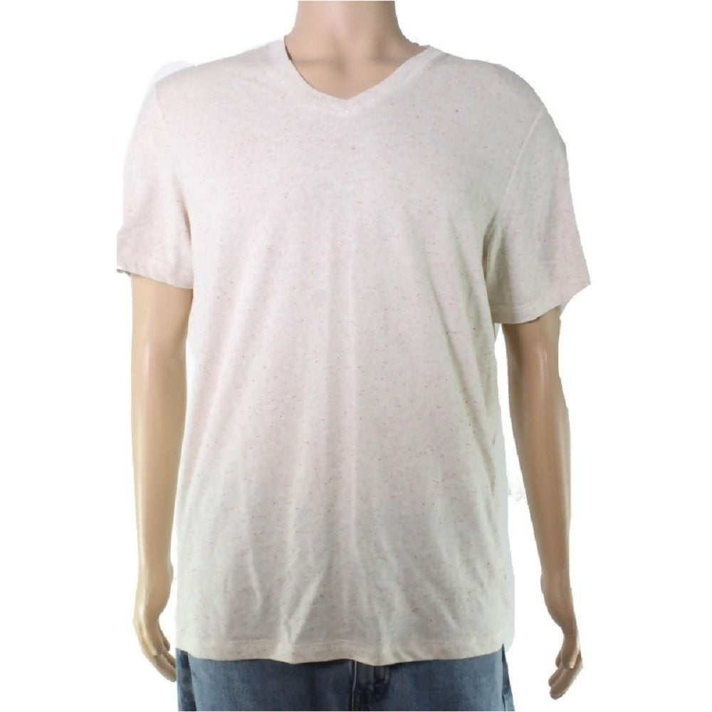 Sun Stone Men's T-Shirt Beige Red Oat Cody V-Neck Beige khaki Size Small