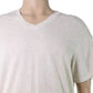 Sun Stone Men's T-Shirt Beige Red Oat Cody V-Neck Beige khaki Size Small