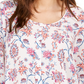 Style & Co Women's Printed Top White Size Medium