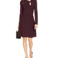 INC International Concepts Women's Asymmetrical Neck Sweater Dress Red Size Large