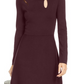 INC International Concepts Women's Asymmetrical Neck Sweater Dress Red Size Large