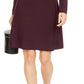 INC International Concepts Women's Asymmetrical Neck Sweater Dress Red Size Large