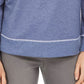Style & Co Women's Contrast Stitched Sweatshirt Purple Size Large
