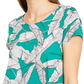 Alfani Women's Printed T-Shirt Green Size Large