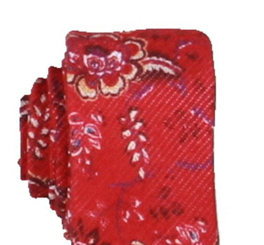 Bar III Men's Turner Floral Business Neck Tie Red Size Regular
