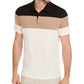 Alfani Men's Colorblocked Polo Shirt  Beige Size Medium