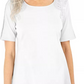 Karen Scott Women's Cotton Crochet Front Top White Size X-Small