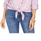 Style & Co Women's Eyelet Pocket Tie Front Top Pink Size Small