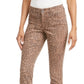 Style & Co Women's Curvy Printed Skinny Jeans Rustcopper Size 10