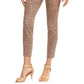Style & Co Women's Curvy Printed Skinny Jeans Rustcopper Size 10