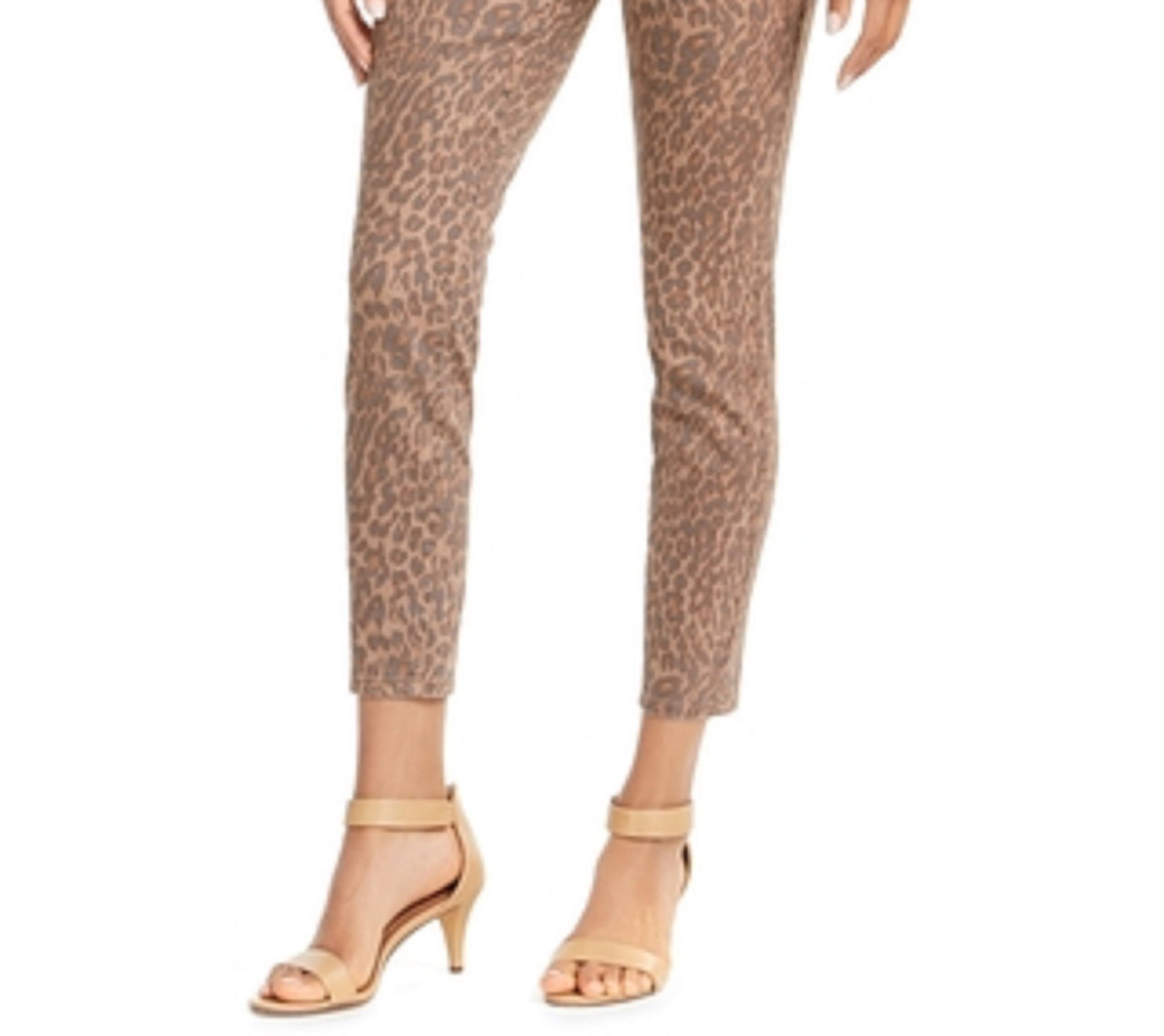 Style & Co Women's Curvy Printed Skinny Jeans Rustcopper Size 10