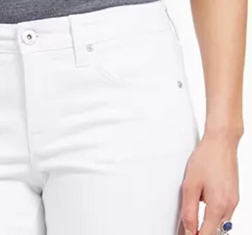 Style & Co Women's Cuffed Skimmer Denim Shorts White Size 6
